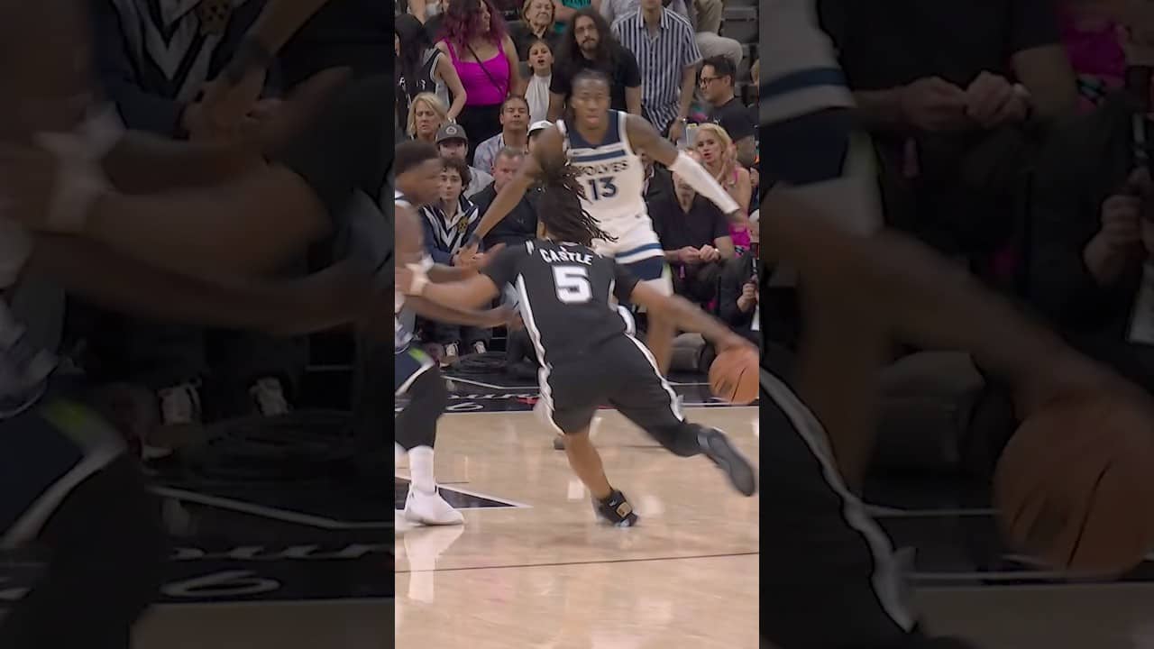 blink and you’ll miss it 👀 #StephonCastle #Spurs #NBA