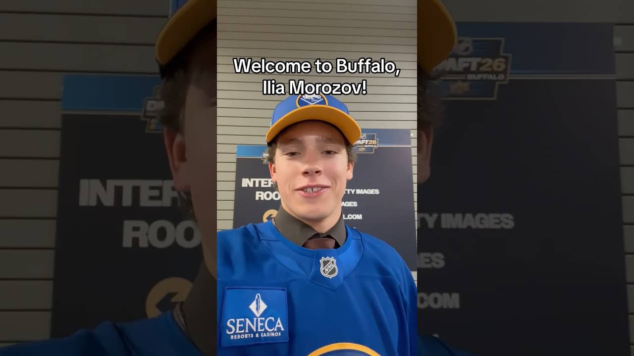 20th overall pick in the 2026 NHL Draft, Ilia Morozov! 👋 #NHLDraft #hockey #Buffalo