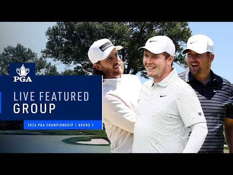 LIVE | Fleetwood, Gotterup, MacIntyre | Featured Group 2 PM | Round 1 | 2026 PGA Championship