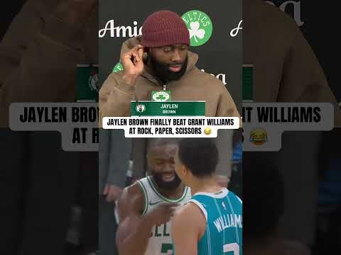 Jaylen Brown finally ended Grant Williams’ legendary run at rock, paper, scissors 😭😭