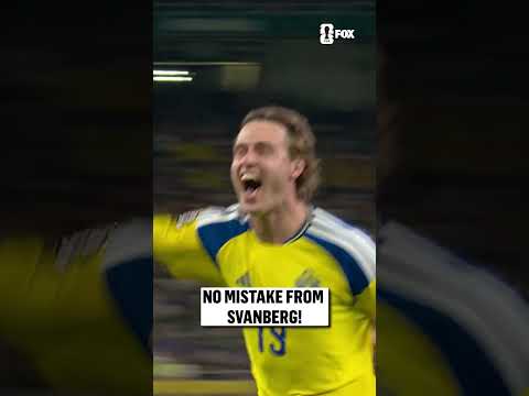 INSTANT IMPACT. Mattias Svanberg's first touch after subbing on is Sweden's 4th goal of the night!