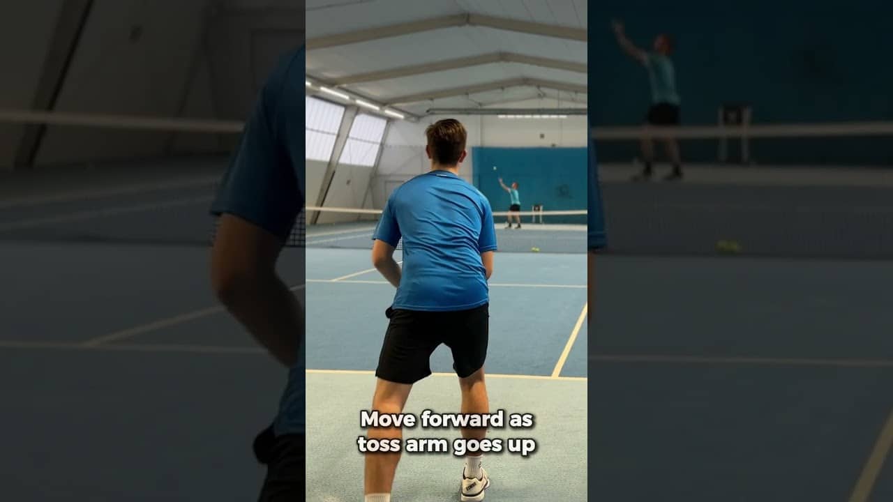 Timing of split step on return of serve #tennis