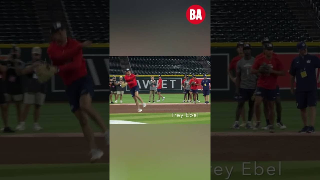 MLB Draft Combine infield drills with BA draft rankings ⤵️