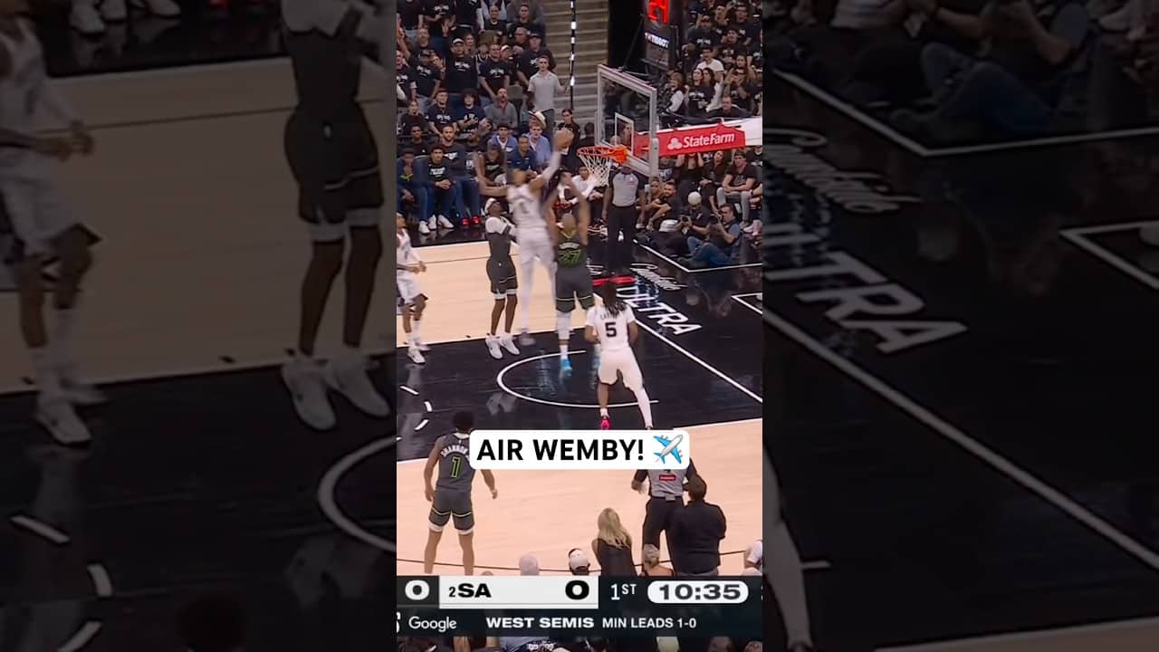 Wemby flies in for the putback!
