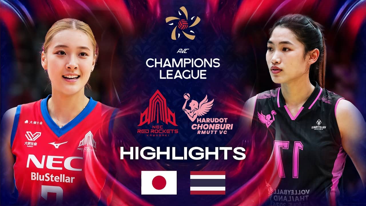 NEC Red Rockets 🇯🇵 vs. Harudot Chonburi 🇹🇭 - AVC Champions League 2026 | Highlights - Pool Play