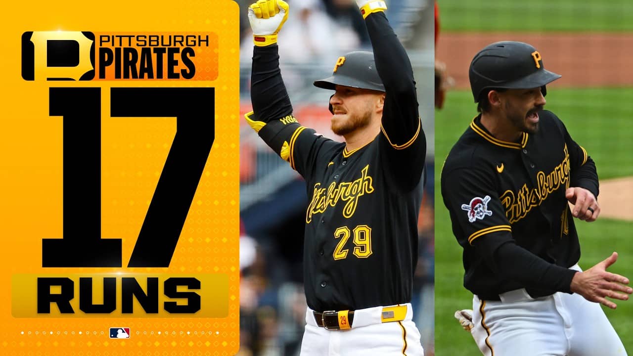 Pirate POWER! Pittsburgh scores 17 RUNS against the Reds! 🏴‍☠️ (RBI from EVERY starting player!)