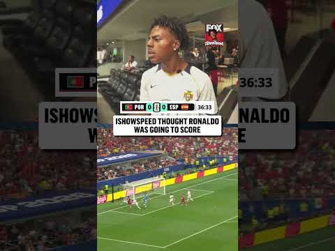 Another close Ronaldo opportunity has @IShowSpeed steaming 🇵🇹