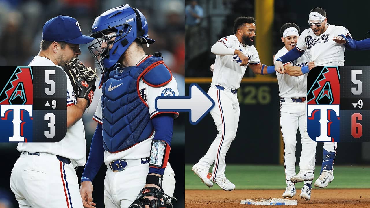 FULL INNING: The Rangers trailed by two runs in the 9th inning and rally back to WALK IT OFF! 🤠