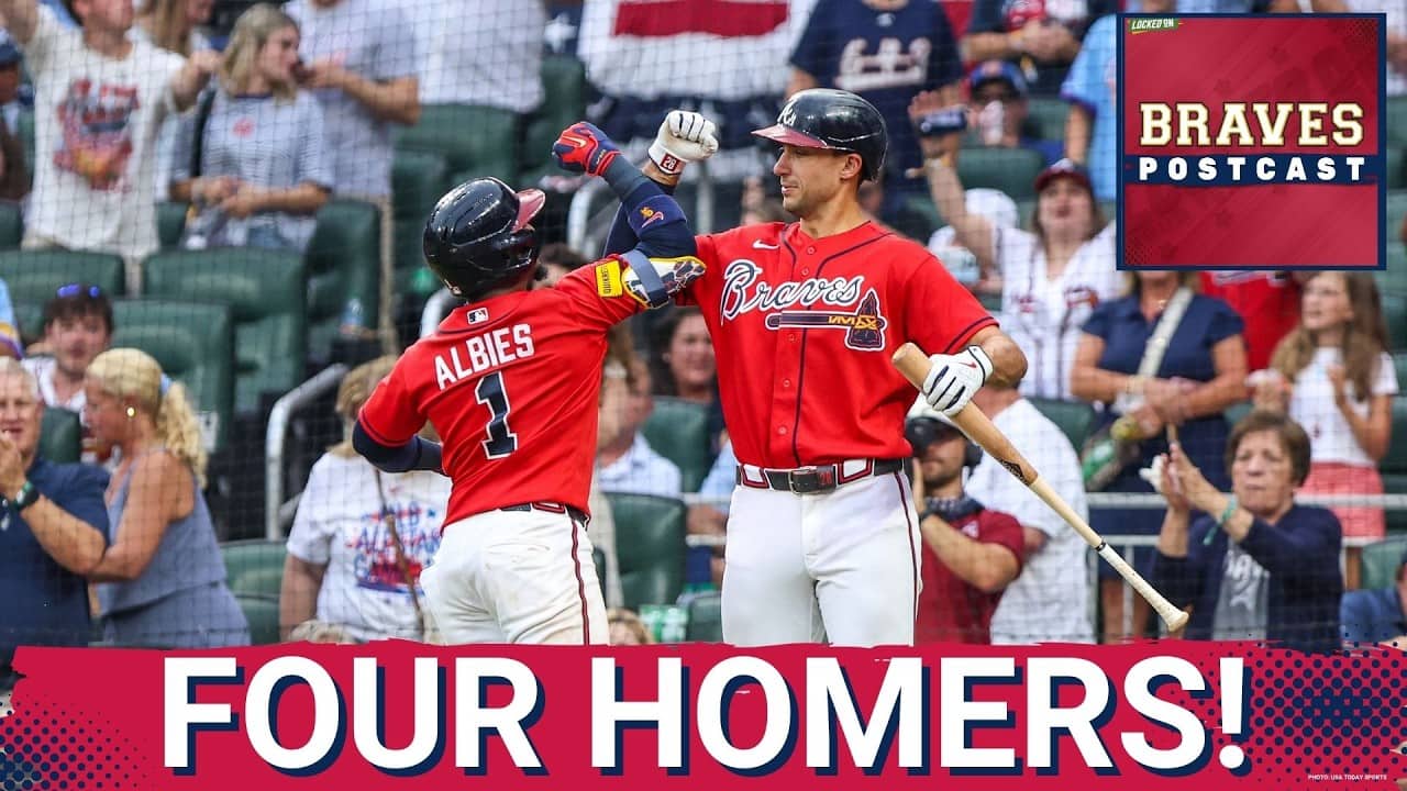 BRAVES POSTCAST: Atlanta Braves MASH FOUR HOMERS in win vs New York Mets on Friday LIVE REACTION