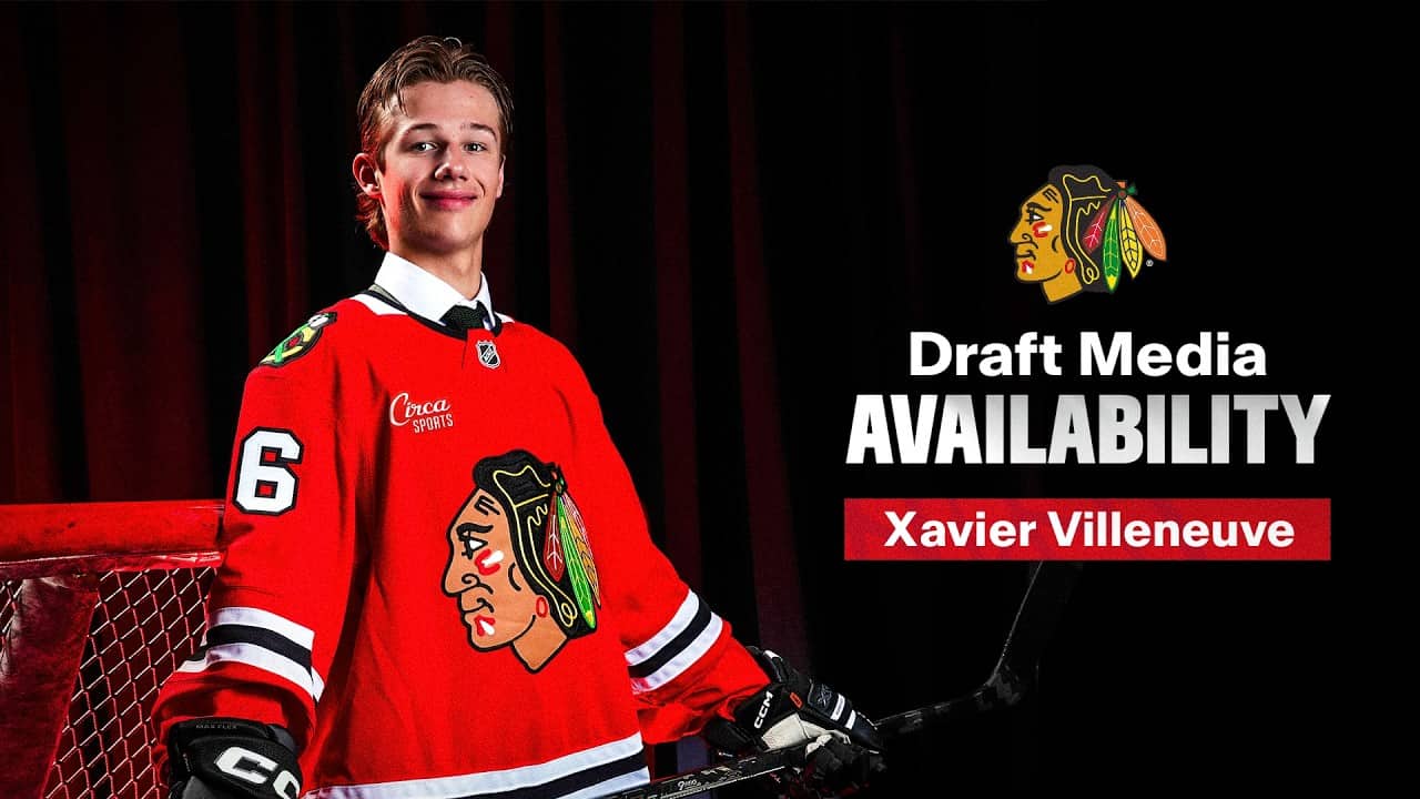 "It's unreal" Xavier Villeneuve NHL Draft Media Availability | Chicago Blackhawks