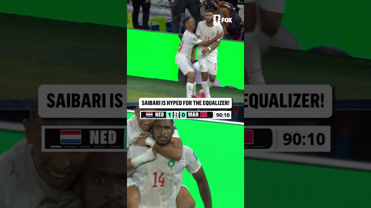 Saibari was going WILD after Morocco's late equalizer 🇲🇦