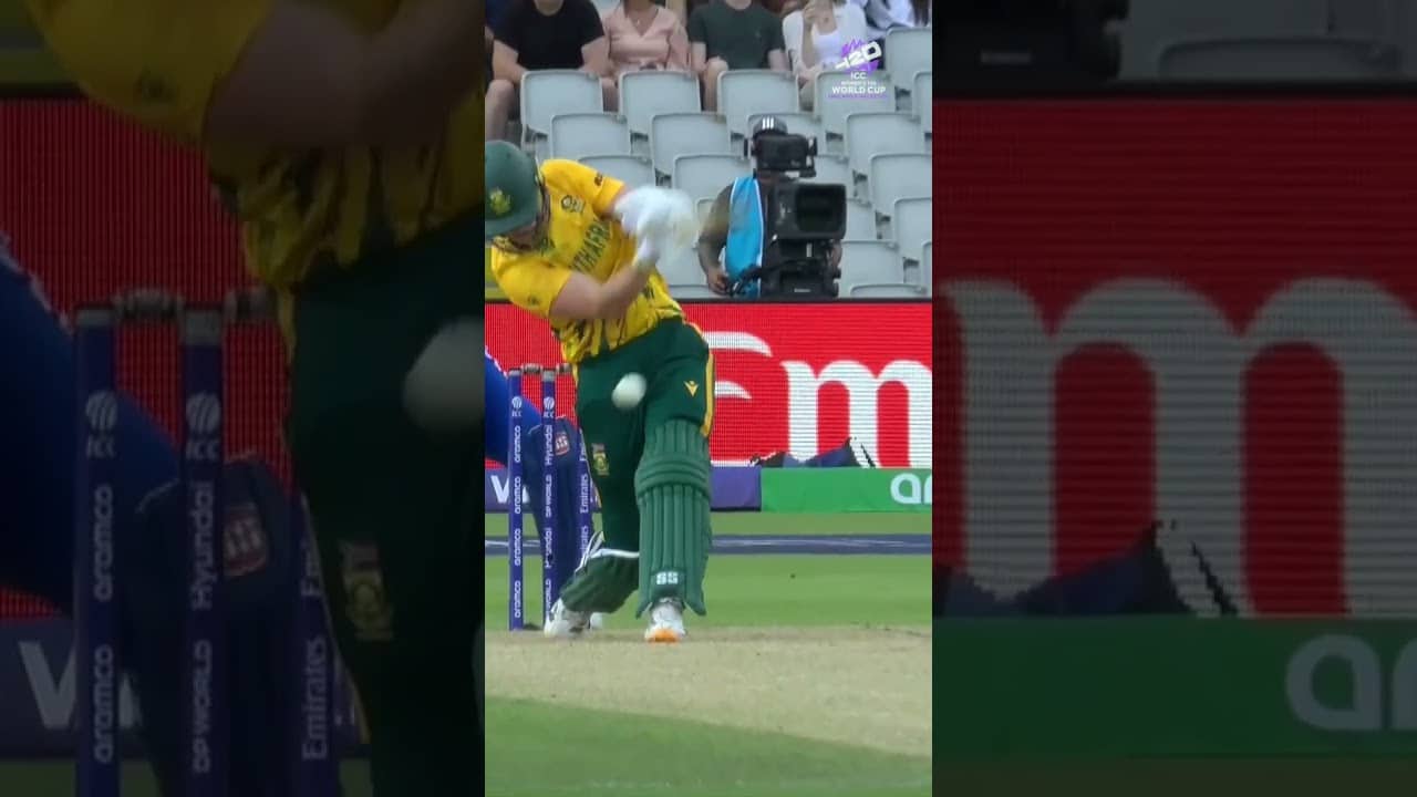 Sree Charani on the money as she claims the prized scalp of Laura Wolvaardt 👌 #T20WorldCup