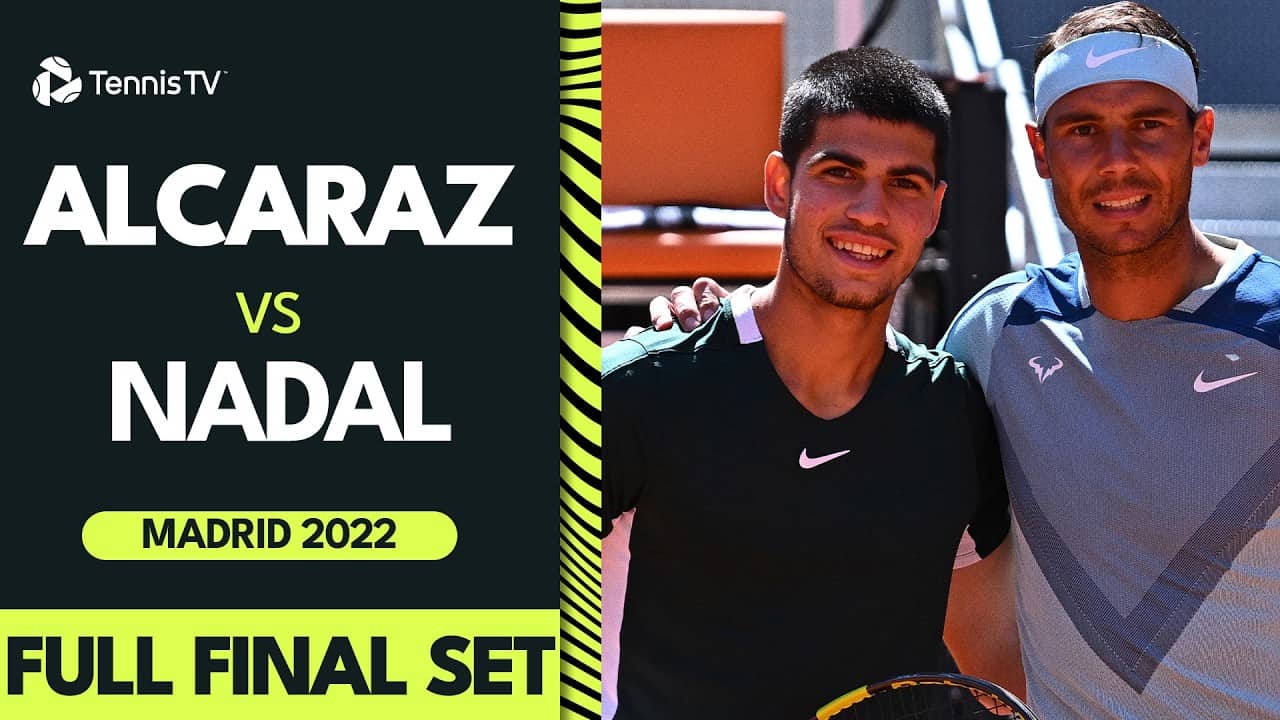 Rafael Nadal vs Carlos Alcaraz: Crazy Deciding Set IN FULL Madrid 2022 🎬