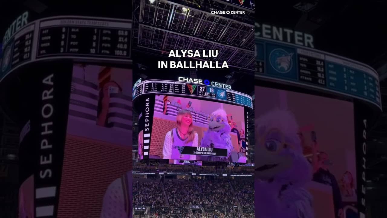 Alysa Liu Spotted In Ballhalla 👀 💜 #wnba #goldenstatevalkyries #shorts #alysaliu
