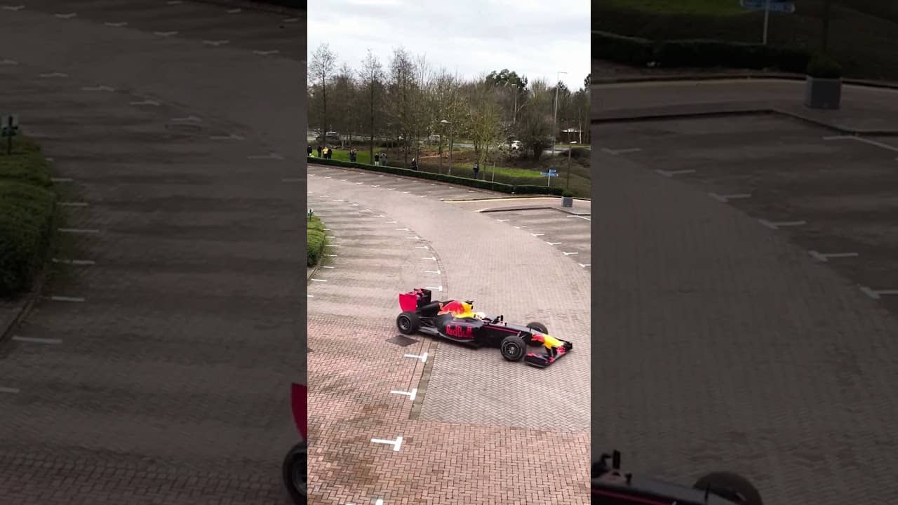 Casual drive through campus 👀 #F1 #RedBullRacing