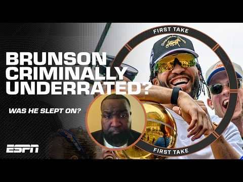 Perk says the CRITICISM Jalen Brunson faced was like 'DAVID vs. GOLIATH' 😮 | First Take