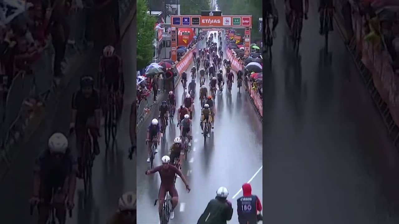 HUGE WIN! 🔥 Ben Oliver takes a brilliant win in the rain at the Tour de Wallonie 👏