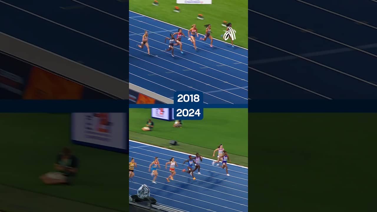 2018 🆚 2024 #trackandfield #100m #athletics #sports #europeanathletics #british
