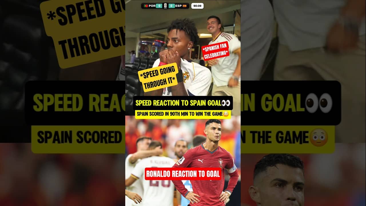 Spains late goal had Speed SHOOK😭