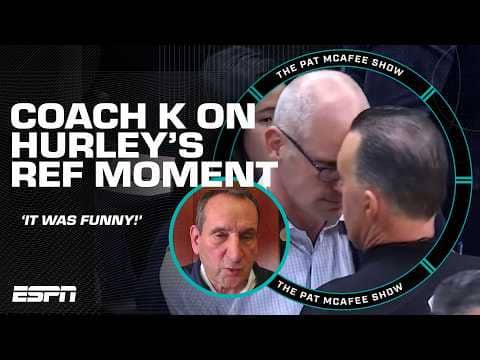 Coach K on Dan Hurley’s interaction with ref vs. Duke: He wasn’t ANGRY! | The Pat McAfee Show