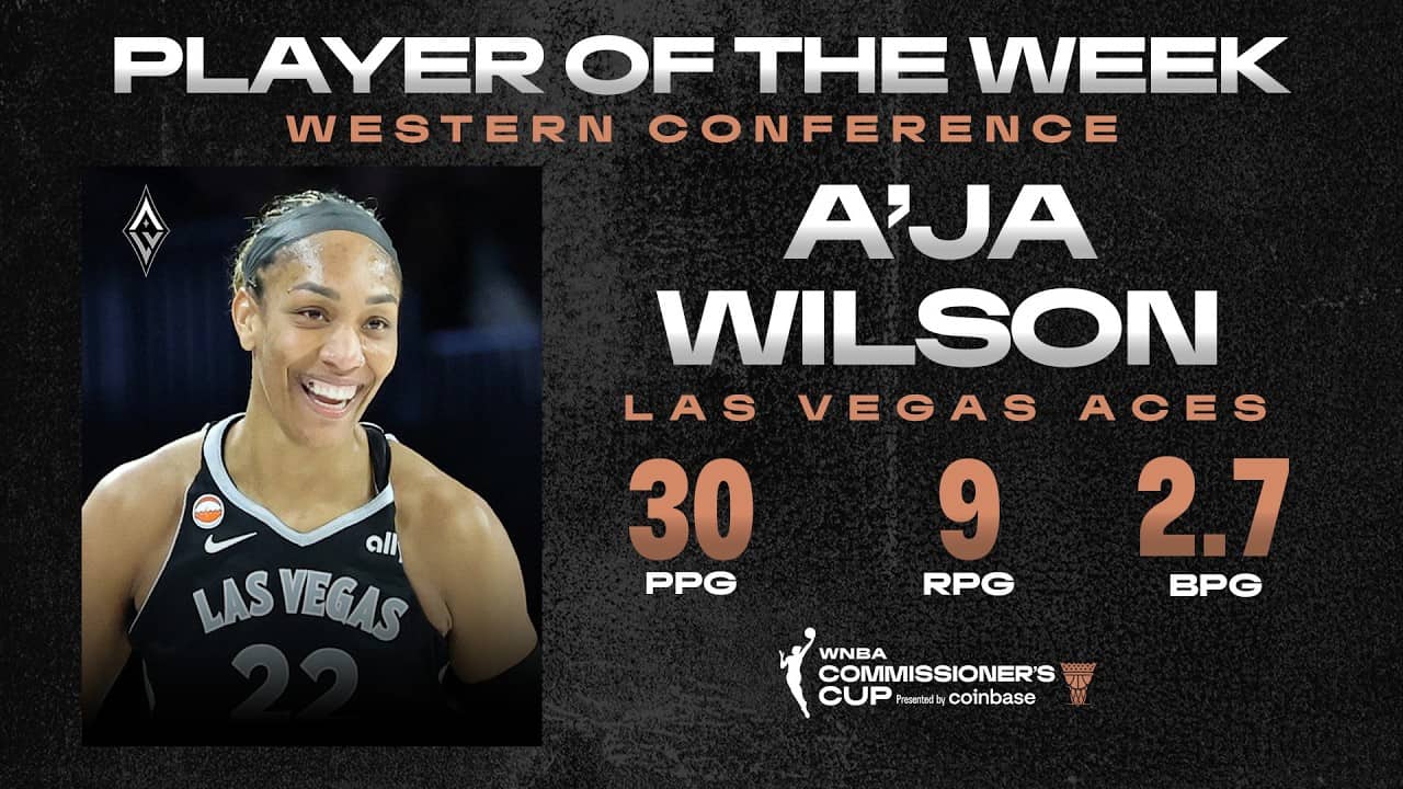 Week 5: Western Conference Player of the Week A'ja Wilson