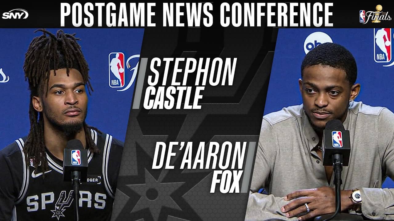 Stephon Castle and De'Aaron Fox talk about their clutch performances in game 3