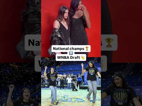 UCLA's Gabriela Jaquez and Lauren Betts on the WNBA orange carpet 🤩