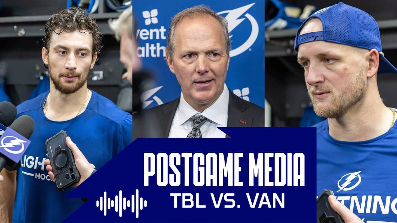 Postgame Media vs VAN | Cirelli, Raddysh, Cooper