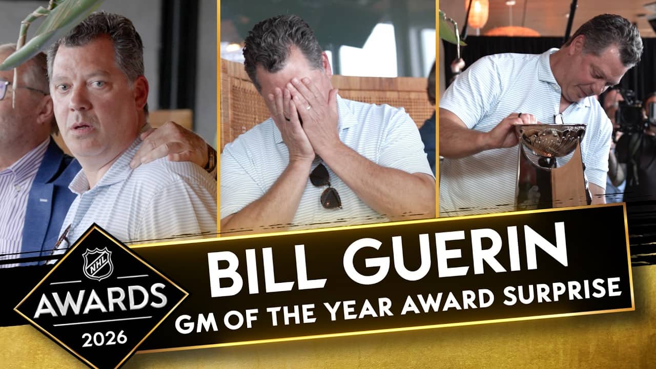Bill Guerin surprised with Jim Gregory GM of the Year Award