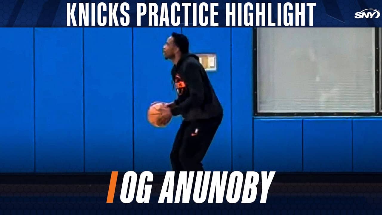 OG Anunoby gets shots up at Knicks practice on Wednesday as ECF draws near