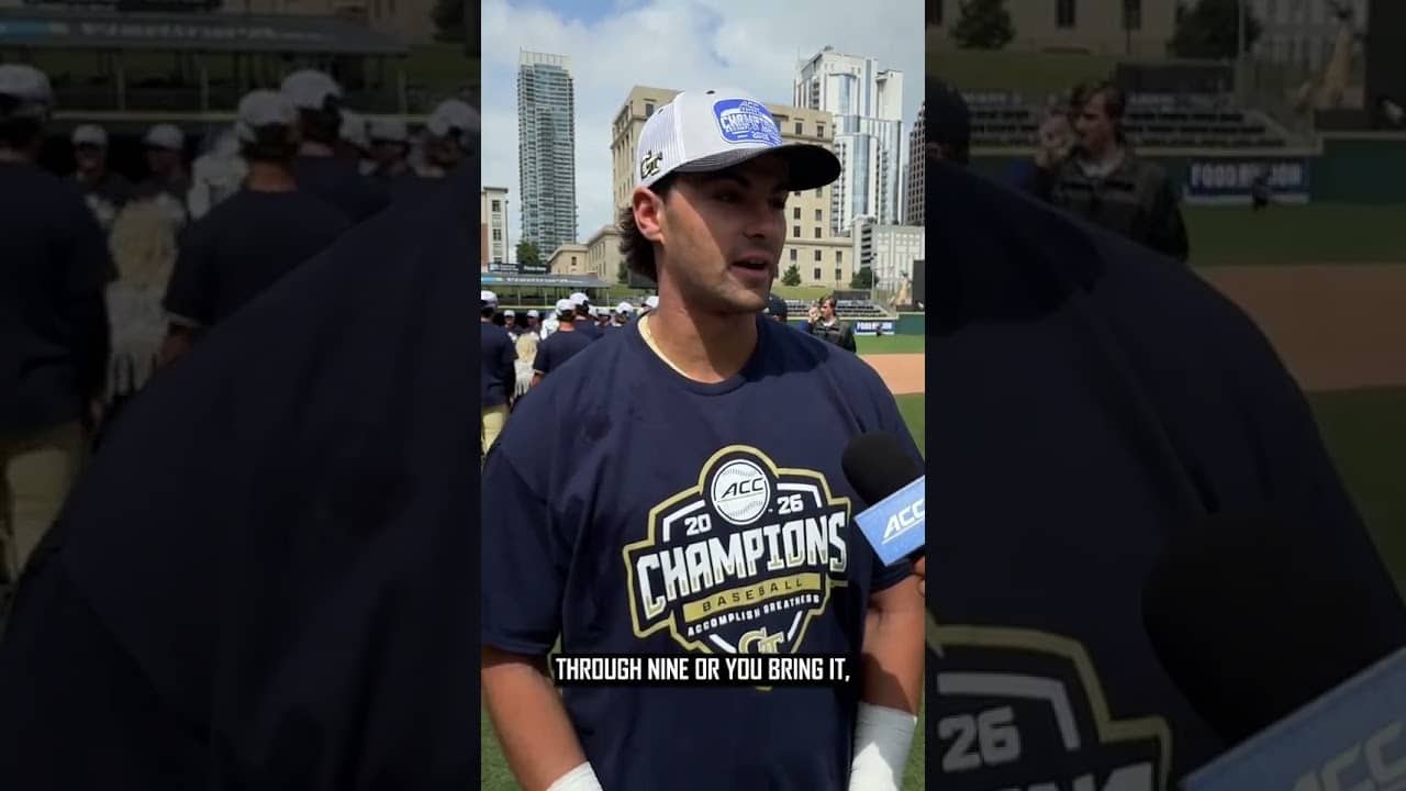 The ACC Tournament MVP Ryan Zuckerman after a dominant weekend in Charlotte 🤩 #georgiatech #baseball