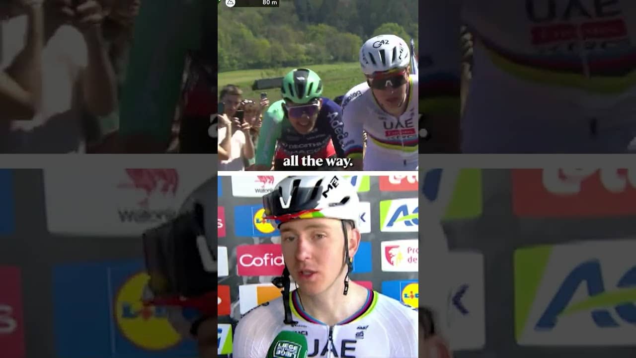 “He was so strong… I was already preparing to do a sprint!” Tadej Pogacar after winning Liege  👏👏👏