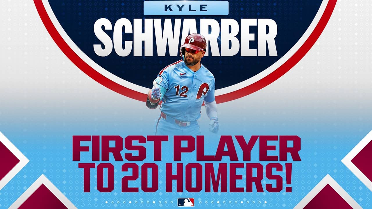 KYLE SCHWARBER IS THE 1ST PLAYER TO 20 HOMERS IN 2026! (Second HR of the game 🔥)