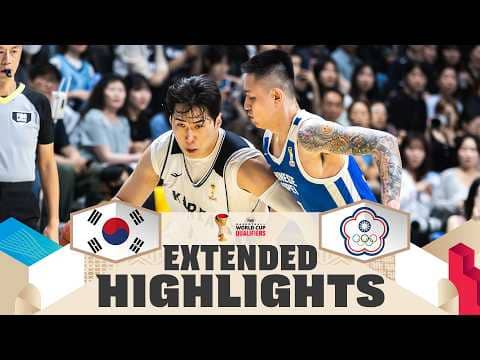 Korea v Chinese Taipei | Extended Highlights | FIBA Basketball World Cup 2027 Asian Qualifiers