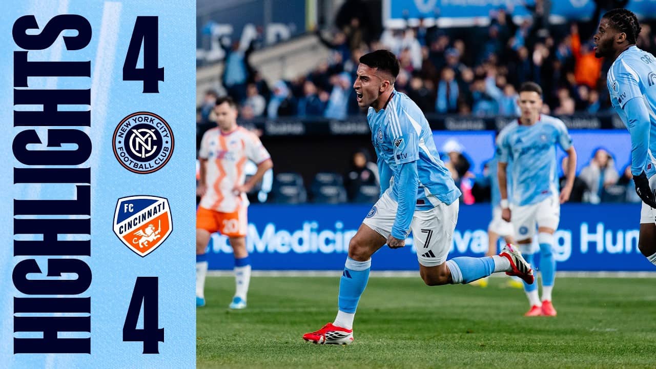 Match Highlights | New York City FC 4-4 FC Cincinnati | April 22, 2026
