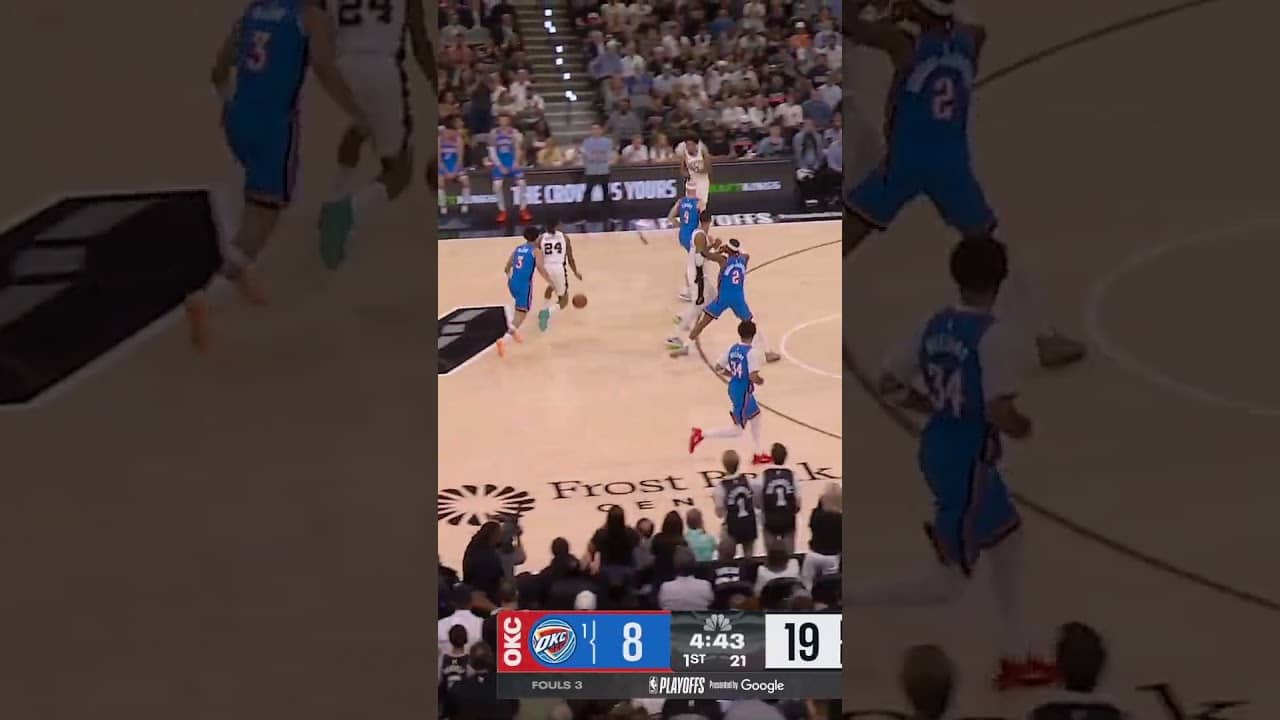 BLOCK PARTY ➜ RIM ROCKER 🔥 #spurs #nba #victorwembanyama #devinvassell 📺 NBC | Peacock