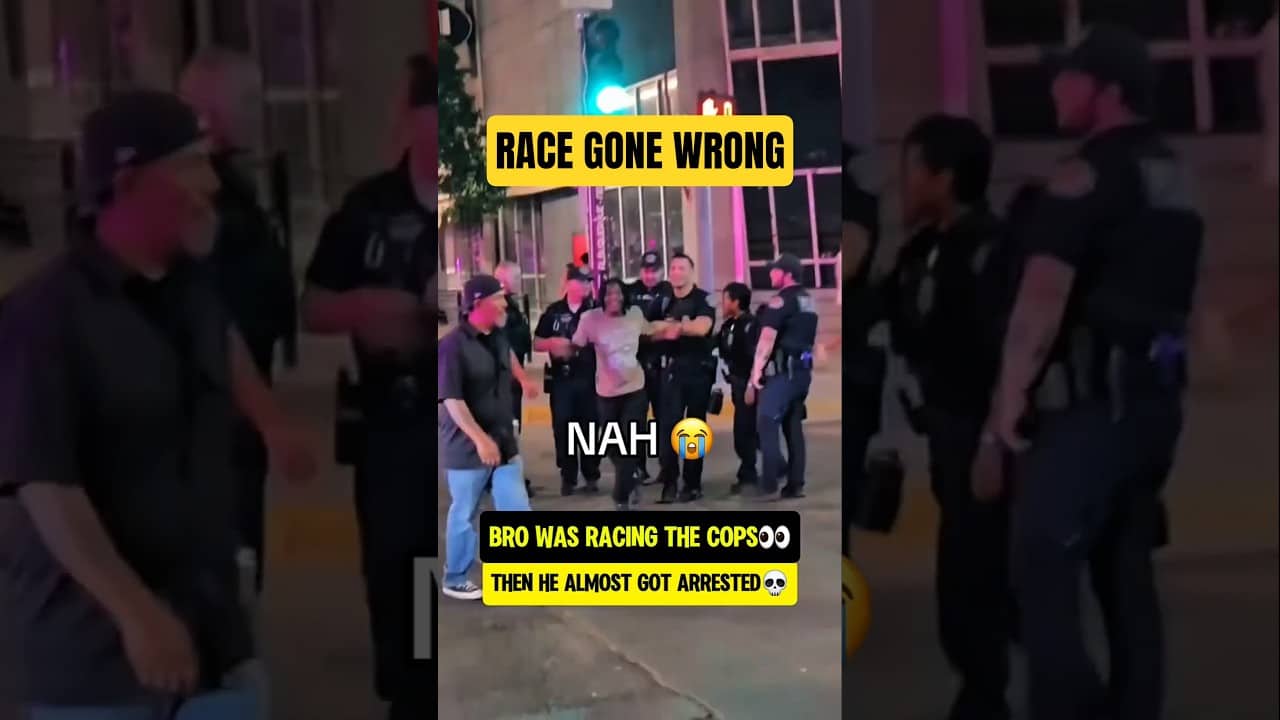 Bro ALMOST got arrested racing cops😮