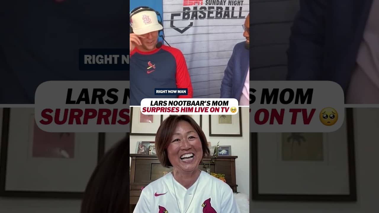 Lars Nootbaar's mom surprises him live on TV 🥹