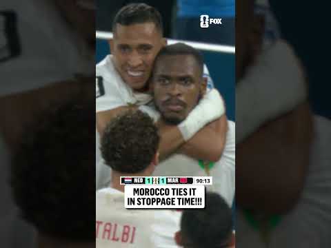 MOROCCO DRAWS LEVEL JUST AS STOPPAGE TIME BEGINS 🇲🇦