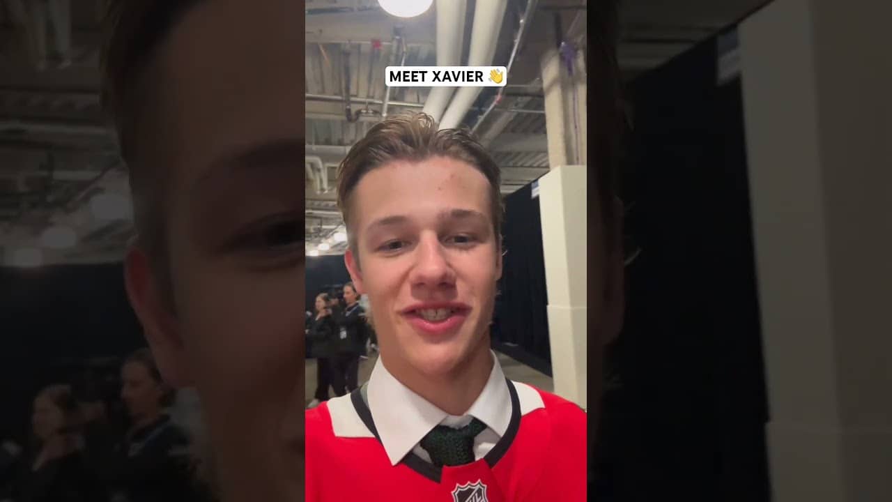 everyone say Hi Xavier 👋👋👋 #nhl #blackhawks #chicagoblackhawks #nhldraft
