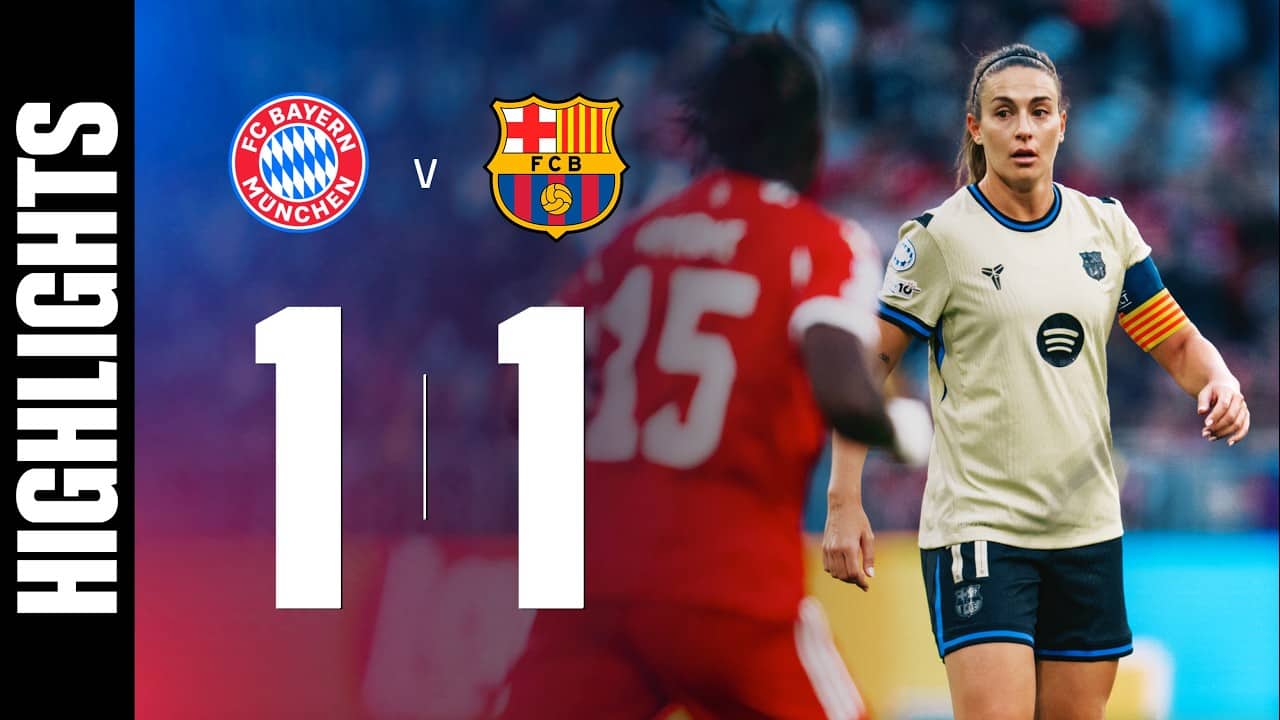 HIGHLIGHTS | FC BAYERN 1 vs 1 FC BARCELONA | UEFA WOMEN'S CHAMPIONS LEAGUE 🔵🔴
