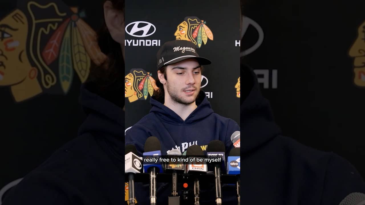 Frank Nazar end of season media 🎙️ #franknazar #blackhawks #nhl