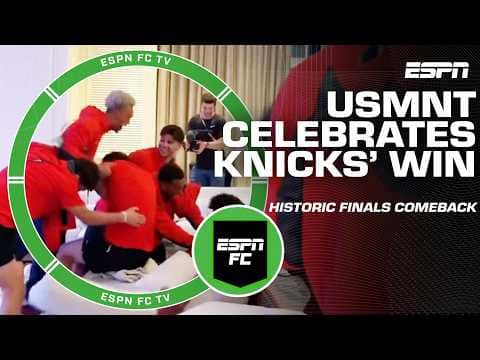 USMNT GOES WILD AFTER THE KNICKS' GAME 4 COMEBACK WIN 🎉👏 | ESPN FC