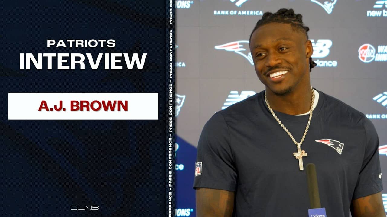 AJ Brown on Joining Patriots, Mike Vrabel, & Drake Maye | Patriots Press Conference