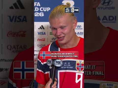 Erling Haaland spoke to Katie Shanahan on Norway's historic win to advance to the Quarterfinals 🇳🇴