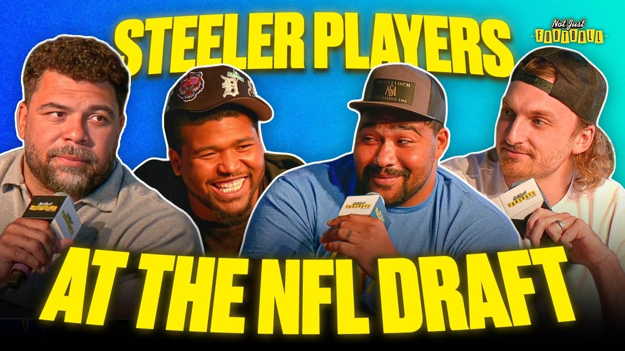 Steelers Players Derrick Harmon, Yahya Black, & Ben Skowronek at The NFL Draft! | Not Just Football