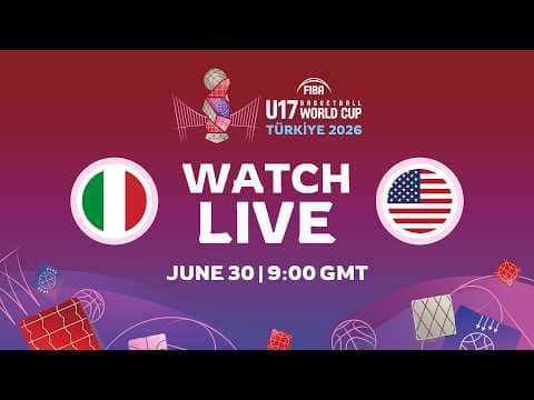 LIVE - Italy v USA | FIBA U17 Basketball World Cup 2026 | Group Phase