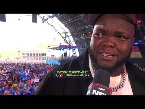 Kayden McDonald emotional after getting drafted by Texans: ‘It’s a blessing!’ | 2026 NFL Draft