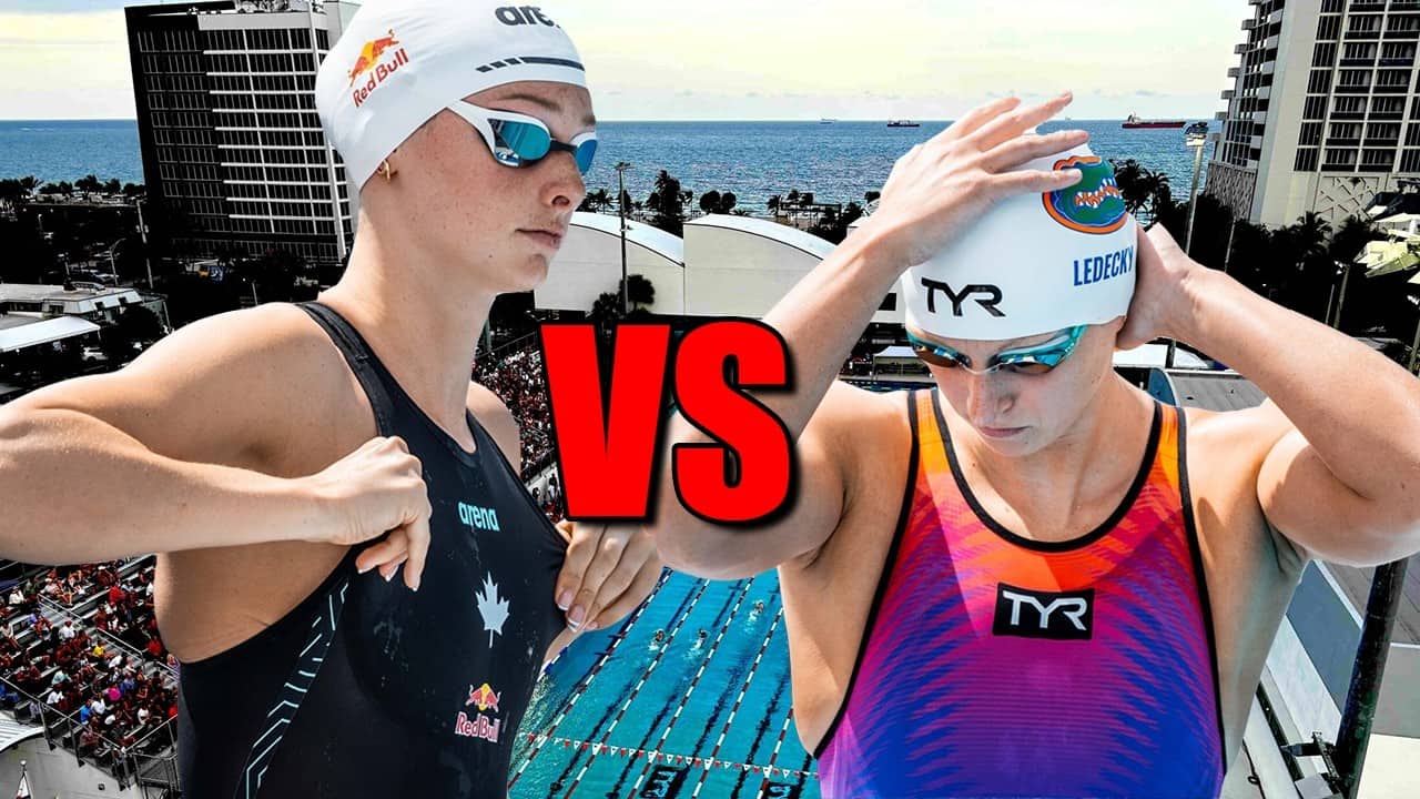 Summer McIntosh & Katie Ledecky go HEAD-TO-HEAD in the Women's 400 Free in Ft. Lauderdale