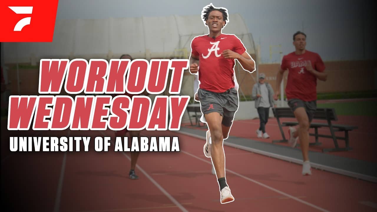 NATIONAL CHAMPION Samuel Ogazi and The Alabama Crimson Tide Clock INTENSE 400m Workout